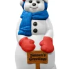 Discount The Jolly Christmas Shop 31" Season's Greetings Snowman Blow Mold Decoration C5170