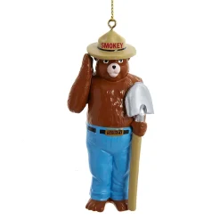 Clearance The Jolly Christmas Shop 3.5" Smokey The Bear With Shovel Christmas Ornament SM1211
