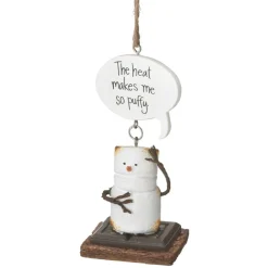 The Jolly Christmas Shop 4" The Heat Makes Me Puffy Toasted S'more Christmas Ornament 111731