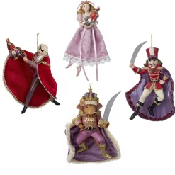 Clearance The Jolly Christmas Shop 6.7" The Nutcracker Suite Set Of 4 Christmas Ornaments C7172