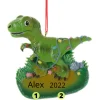 Online The Jolly Christmas Shop 3.5" T-Rex Dinosaur With Lights Personalized Christmas Ornament A2156