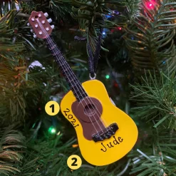 The Jolly Christmas Shop Acoustic Guitar Personalized Christmas Ornaments OR1174