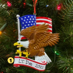 Sale The Jolly Christmas Shop American Eagle Personalized Christmas Ornament OR1954