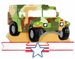 Outlet The Jolly Christmas Shop Armed Forces Military Humvee Personalized Christmas Ornament OR1395
