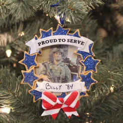 Online The Jolly Christmas Shop Armed Forces Military Picture Frame Personalized Christmas Ornament