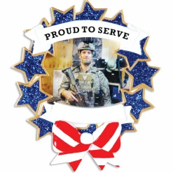 Online The Jolly Christmas Shop Armed Forces Military Picture Frame Personalized Christmas Ornament