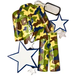 Hot The Jolly Christmas Shop Armed Services Camo Army Uniform Personalized Christmas Ornament