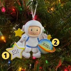 New The Jolly Christmas Shop Astronaut Personalized Christmas Ornament OR1603