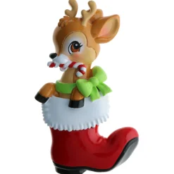 Online The Jolly Christmas Shop Baby Deer In Boot Personalized Christmas Ornament OR2393-RG
