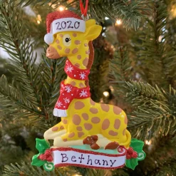 Online The Jolly Christmas Shop Baby Giraffe Personalized Christmas Ornament OR1850G