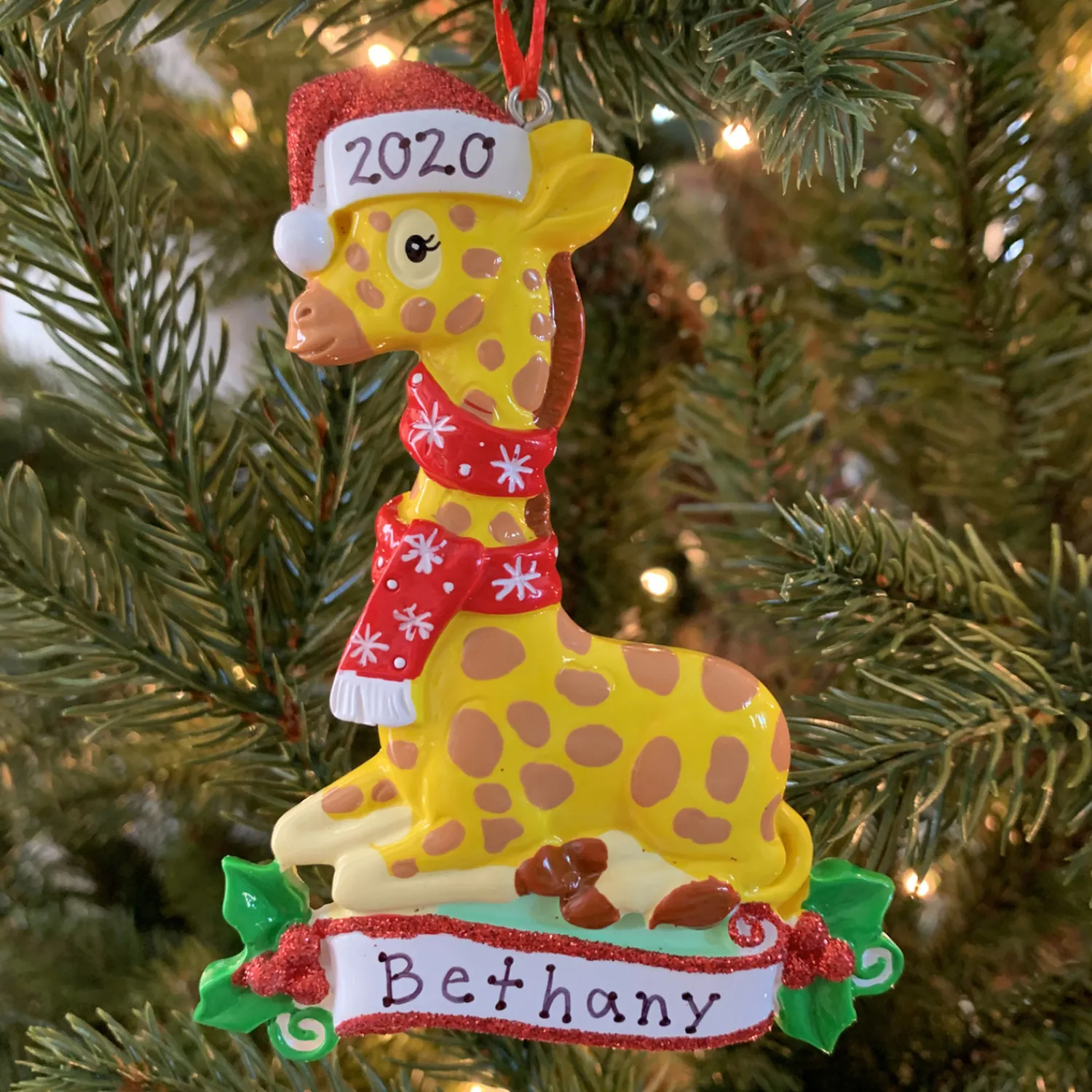 Online The Jolly Christmas Shop Baby Giraffe Personalized Christmas Ornament OR1850G