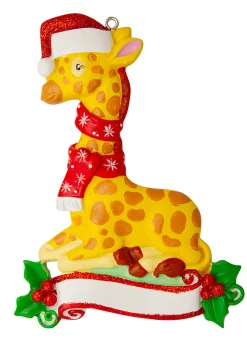 Online The Jolly Christmas Shop Baby Giraffe Personalized Christmas Ornament OR1850G
