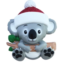 New The Jolly Christmas Shop Baby Koala Personalized Christmas Ornament OR2101-RG