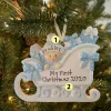 Outlet The Jolly Christmas Shop Baby's First Christmas Boy In Sleigh Personalized Christmas Ornament OR1649-B