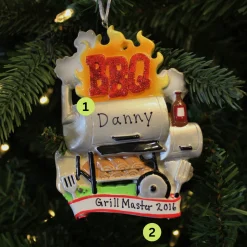 Outlet The Jolly Christmas Shop Barbecue Smoker Personalized Christmas Ornament