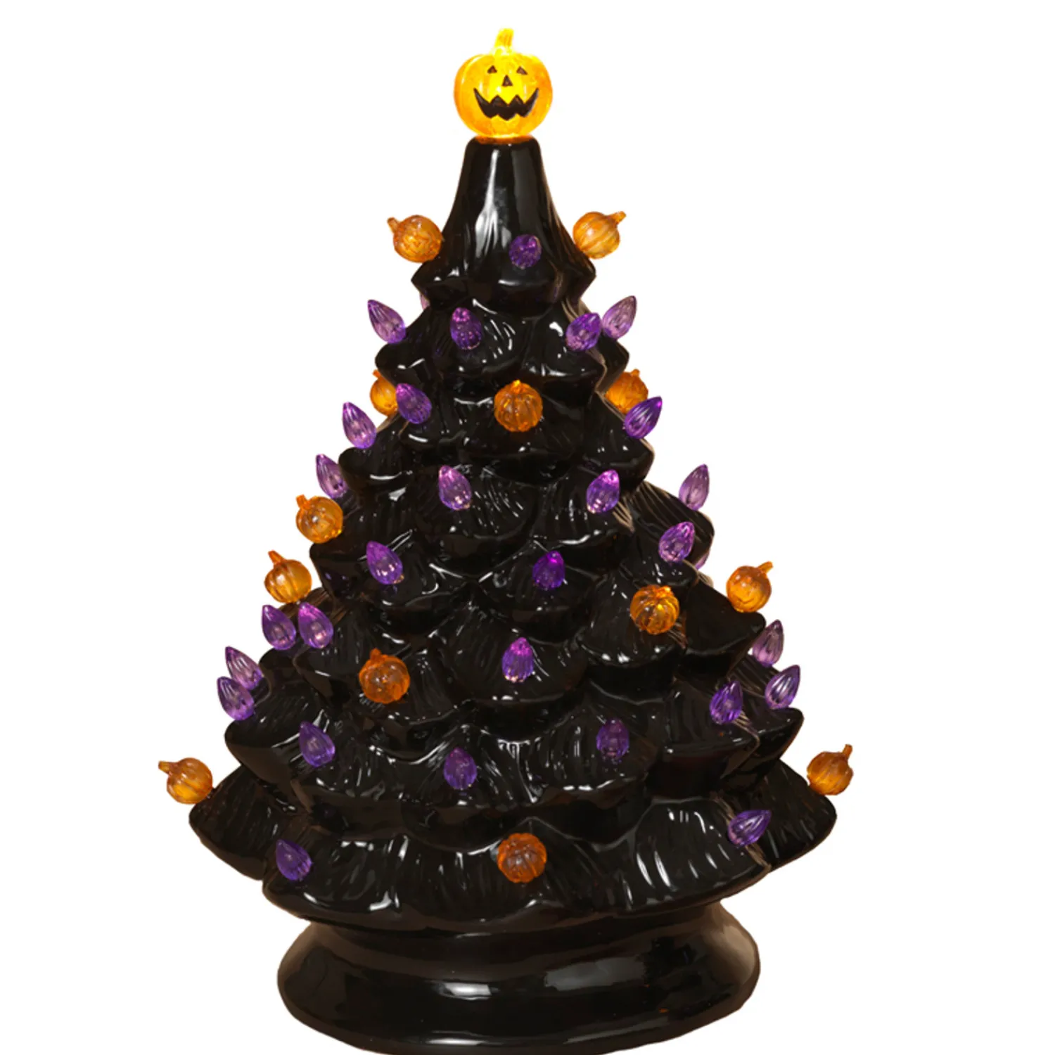 Best The Jolly Christmas Shop Battery Operated Lighted Halloween Ceramic Trees With Sound 2551760