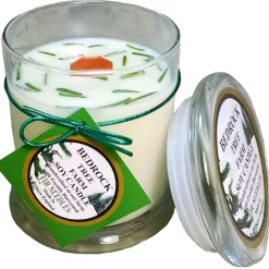 Clearance The Jolly Christmas Shop Bedrock Tree Farm Fir Needle Scented Libbey Status Wood Wick 12 Oz Soy Candle LSJ12