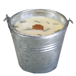 Hot The Jolly Christmas Shop Bedrock Tree Farm Natural Fir Needle Wood Wick Soy Candle In Galvanized Pail P12G