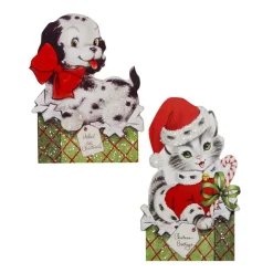 Discount The Jolly Christmas Shop Bethany Lowe 6.5" Furry Friends Dummy Board Christmas Decoration RL0831