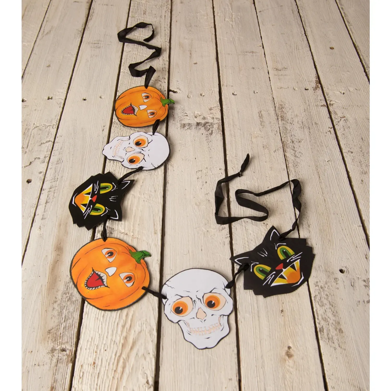 Online The Jolly Christmas Shop Bethany Lowe 6' Halloween Friends Vintage Inspired Garland TF3254