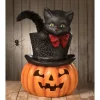 Online The Jolly Christmas Shop Bethany Lowe 20" Large Top Hat Surprise Jack O' Lantern Halloween Figure TD2210