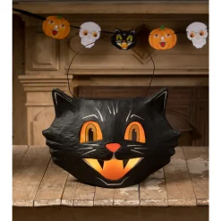 Hot The Jolly Christmas Shop Bethany Lowe 17" Mr. Cool Cat Bucket Halloween Decoration TJ3310