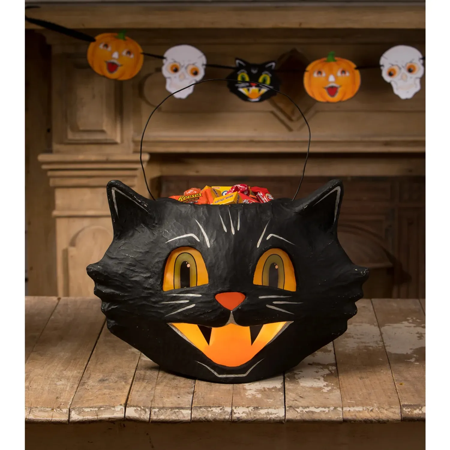 Hot The Jolly Christmas Shop Bethany Lowe 17" Mr. Cool Cat Bucket Halloween Decoration TJ3310