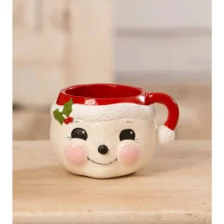 The Jolly Christmas Shop Bethany Lowe 5.25" Retro Snowman Mug Christmas Decoration TF3274
