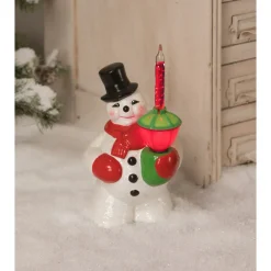 Sale The Jolly Christmas Shop Bethany Lowe Christmas Snowman Figure With Bubble Light LG9866