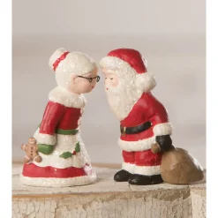 Discount The Jolly Christmas Shop Bethany Lowe Set Of 2 Kissing Mr. And Mrs. Claus Figure TL0234
