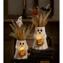 Discount The Jolly Christmas Shop Bethany Lowe Sweet Or Scary Boo With Pumpkin Bucket Halloween Decoration