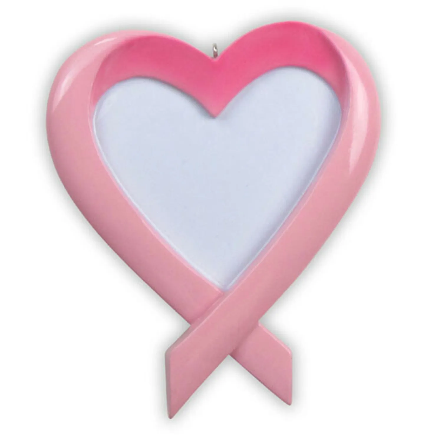 Sale The Jolly Christmas Shop Breast Cancer Ribbon Heart Personalized Christmas Ornament
