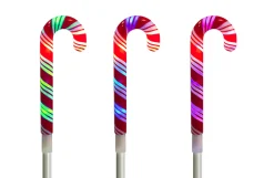 Hot The Jolly Christmas Shop Brite Star 3 Count LED Lighted Candy Cane Pathway Markers Outdoor Christmas Decoration 48-562-00