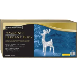 Hot The Jolly Christmas Shop Brite Star 52" Elegant Morphing Deer Outdoor Christmas Decoration 46-353-00