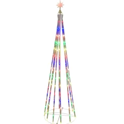 Sale The Jolly Christmas Shop Brite Star 7' LED Lighted Cone Tree Light Show Outdoor Christmas Decoration 48-540-00