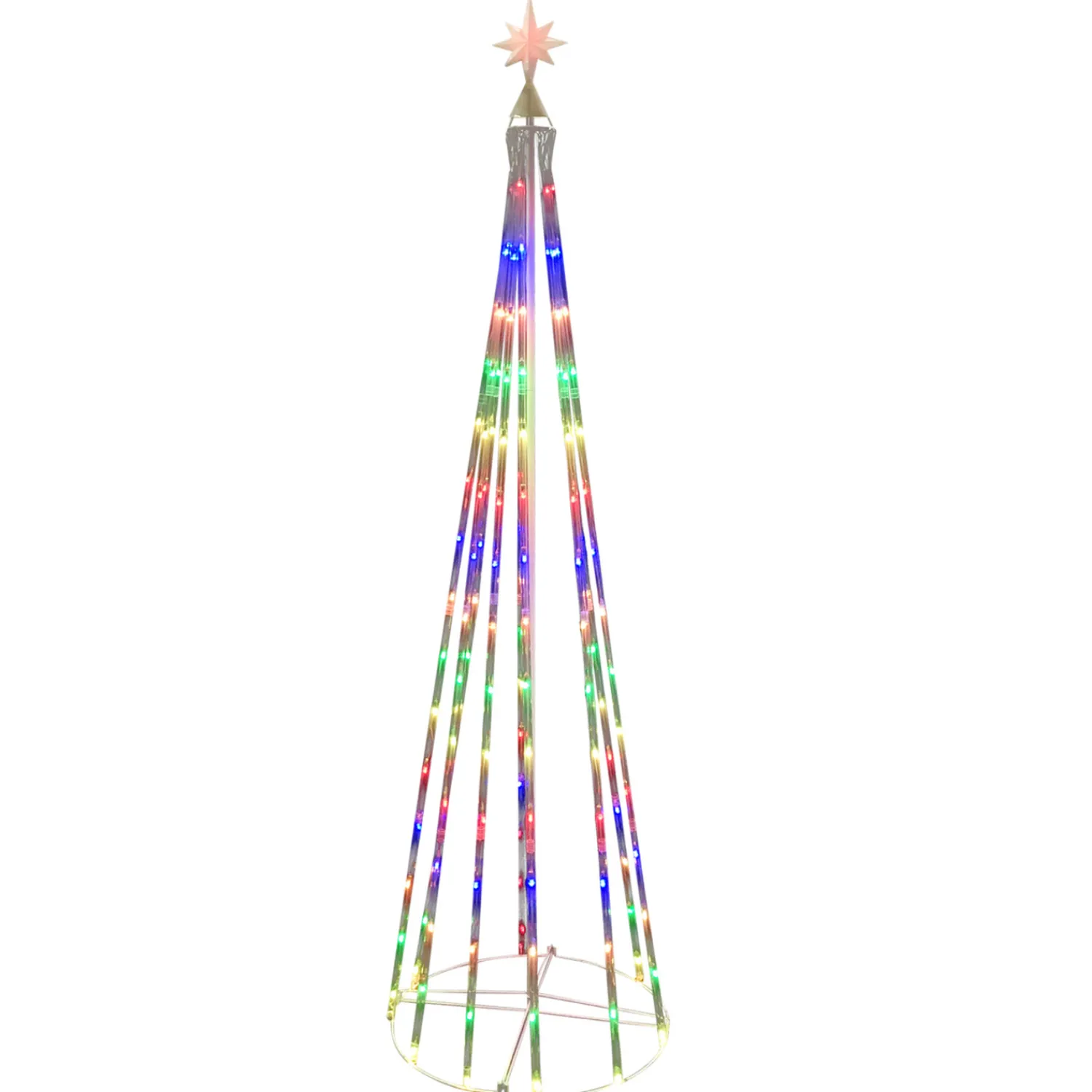 Sale The Jolly Christmas Shop Brite Star 7' LED Lighted Cone Tree Light Show Outdoor Christmas Decoration 48-540-00