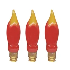 The Jolly Christmas Shop Brite Star 3 Pack C7 Flame Bulb Christmas Lights Replacement Pack 44-544-00