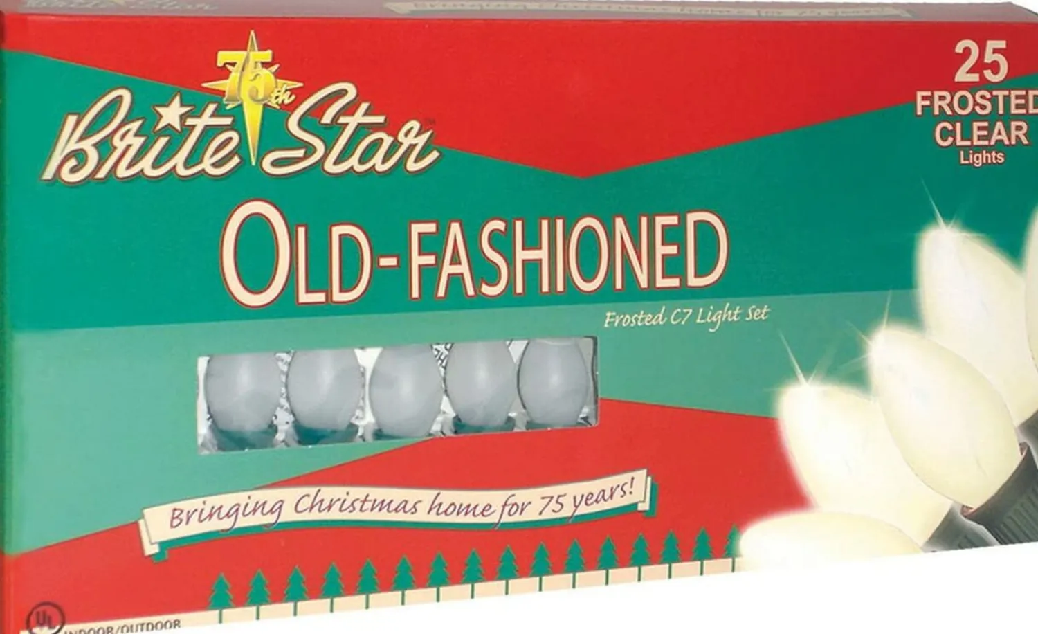 Outlet The Jolly Christmas Shop Brite Star 25 Vintage Inspired Frosted White Ceramic C7 Christmas Lights 37-837-00
