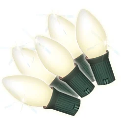 Outlet The Jolly Christmas Shop Brite Star 25 Vintage Inspired Frosted White Ceramic C7 Christmas Lights 37-837-00