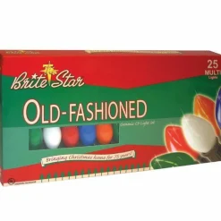 The Jolly Christmas Shop Brite Star 25 Vintage Inspired Multi Color Ceramic C9 Christmas Lights 37-860-00