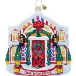Outlet The Jolly Christmas Shop Christopher Radko A New Holiday Home Glass Christmas Ornament 1022055