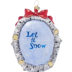 Discount The Jolly Christmas Shop Christopher Radko A Snowy Feathered Friend Glass Christmas Ornament 1022065