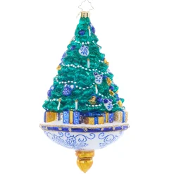 Best The Jolly Christmas Shop Christopher Radko Chinoiserie Spruce Glass Christmas Ornament 1021805