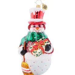 New The Jolly Christmas Shop Christopher Radko Christmas Joy Snowman Glass Christmas Ornament 1021489