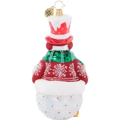 New The Jolly Christmas Shop Christopher Radko Christmas Joy Snowman Glass Christmas Ornament 1021489