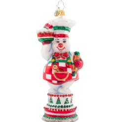 Outlet The Jolly Christmas Shop Christopher Radko Cutie Pie Baker Glass Christmas Ornament 1021608