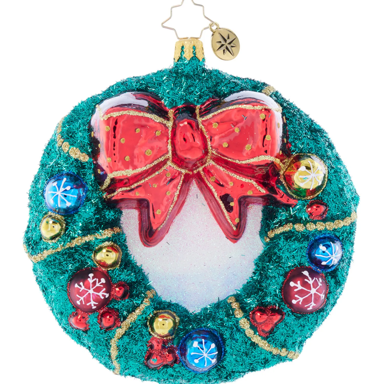 Sale The Jolly Christmas Shop Christopher Radko Enchanted Evergreen Wreath Glass Christmas Ornament 1021960