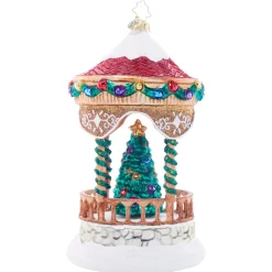 Clearance The Jolly Christmas Shop Christopher Radko Peaceful Polar Pavillion Glass Christmas Ornament 1021881