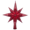 New The Jolly Christmas Shop Christopher Radko Ruby Stellar Glass Christmas Tree Topper 1018609