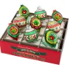 Clearance The Jolly Christmas Shop Christopher Radko Shiny Brite Holiday Splendor 2.5" Decorated Rounds & Reflector Tulip Christmas Ornaments 4027714